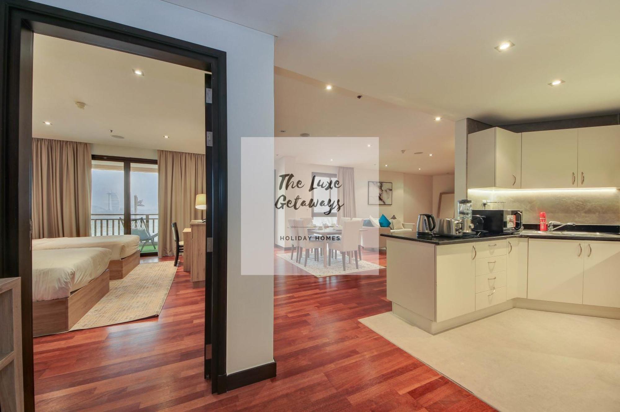 Luxe Getaways Royal Amwaj Palm Jumeirah Resort Apartment Holiday Home Dubai Exteriör bild